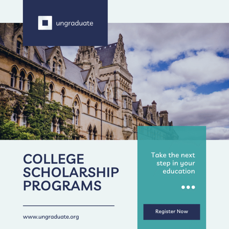 Navy Blue Scholarship Instagram Post